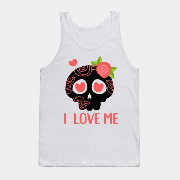 I Love Me Text Art Tank Top by maddula